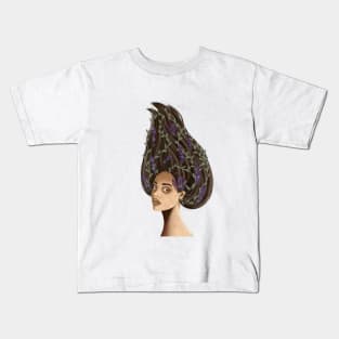 African american woman fairy nymph freckles unique design Kids T-Shirt